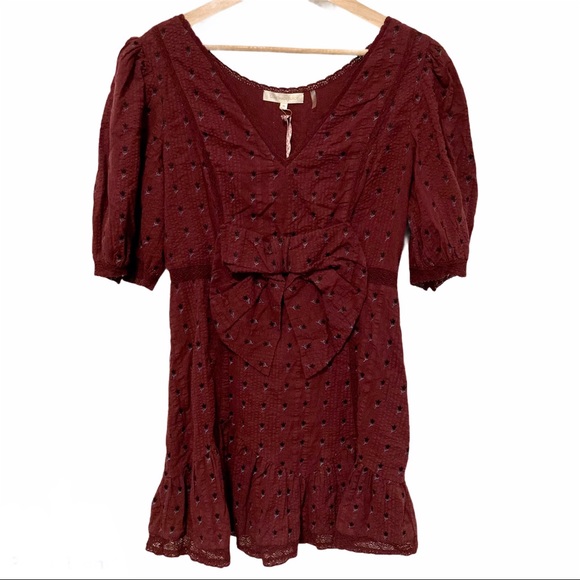 LoveShackFancy Dresses & Skirts - LoveShackFancy Lena Floral Mini Dress Spice NWT